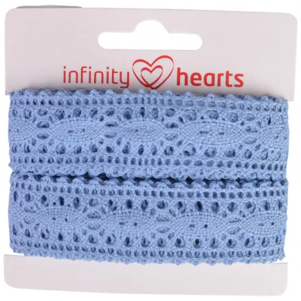 Infinity Hearts Spitzenband Polyester 25mm 05 Blau - 5m