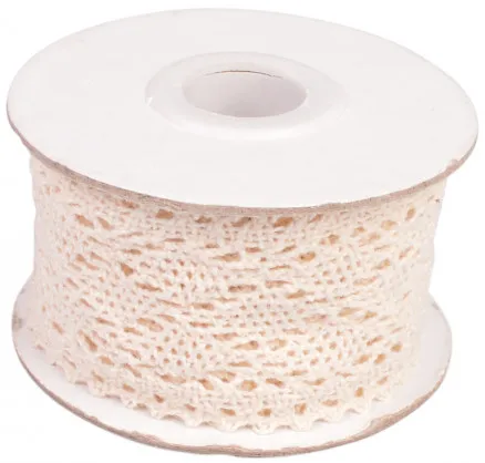 Infinity Hearts Spitze/Spitzenband Beige 42mm 2,5m