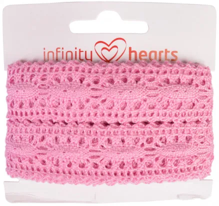Infinity Hearts Spitzenband Polyester 25mm 09 Hellrosa - 5m