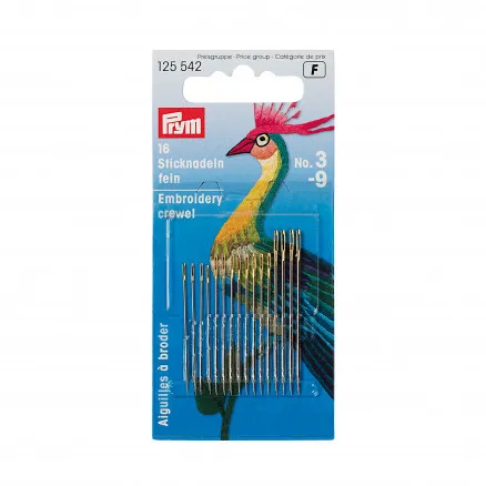 Prym Sticknadeln Stahl Silber 0,60x35mm Gr. 9 - 16 Stk.