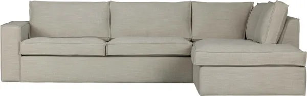 Freddie, Ecksofa rechts, natur, H90x197x283 cm