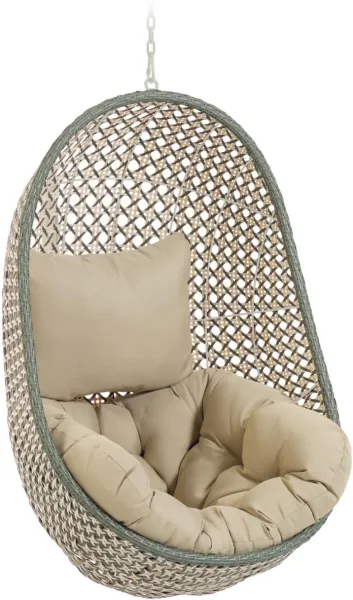 Cira, Hängesessel für den Außenbereich, grün, H121x84x82 cm