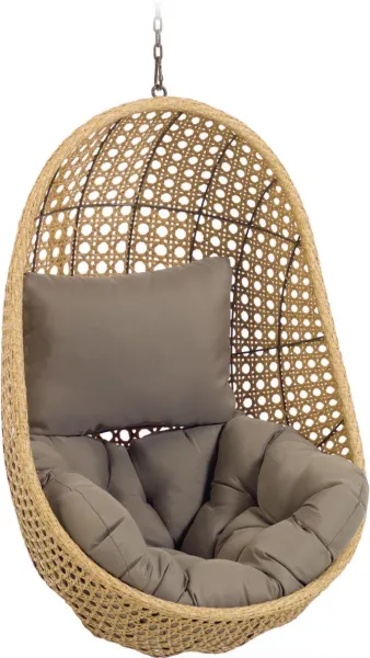 Cira, Hängesessel für den Außenbereich, natur, H121x84x82 cm
