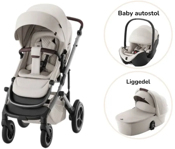 Smile 5Z Lux Kombikinderwagen inkl. Autositz - Soft Taupe