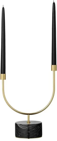 AYTM GRASIL Kerzenhalter Schwarz/Gold