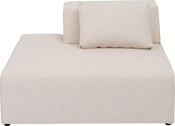 KARE DESIGN Infinity Ottomane Semi Elements Cream Left Modul - creme Polyester und Polypropylen