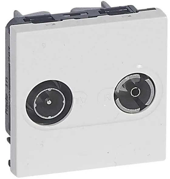 Legrand TV/Radio-Steckverbinder männlich/weiblich 9,52MM weiß