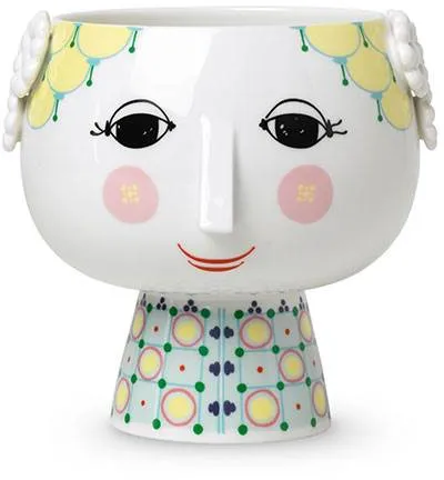 Bj�f8rn Wiinblad Eva Glasvase - Ø15,5 cm - Zitrone