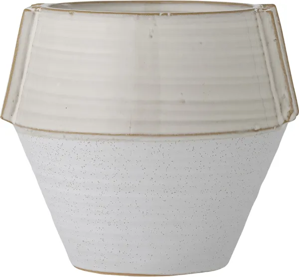 Zaki, Glas, weiß, Blumentopf