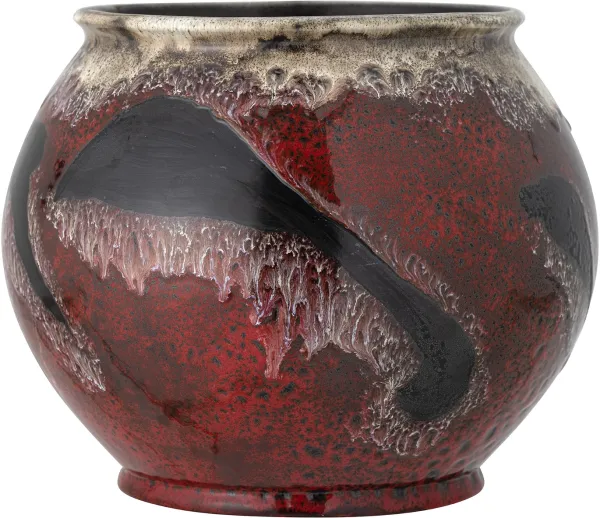 Souha, Vase, rot, H29x24 cm, Steinzeug