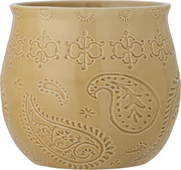 Rani, Glasur, Blumentopf, gelber Blumentopf