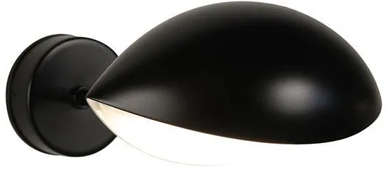 Serge Mouille Applique Oeil 1 Wandleuchte Schwarz und Messing